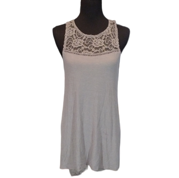 ULTIM8 Lace & Ribbed Tunic Tank Top - Picture 2 of 5